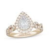 Thumbnail Image 1 of Neil Lane Diamond Engagement Ring 1 ct tw Pear & Round-cut 14K Two-Tone Gold