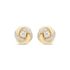 Thumbnail Image 1 of Diamond Love Knot Stud Earrings 1/6 ct tw 10K Yellow Gold