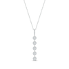 Thumbnail Image 1 of Multi-Diamond Circle Drop Necklace 1/3 ct tw 10K White Gold 18&quot;