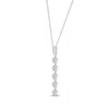 Thumbnail Image 2 of Multi-Diamond Circle Drop Necklace 1/3 ct tw 10K White Gold 18&quot;