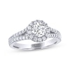 Thumbnail Image 1 of THE LEO Legacy Lab-Grown Diamond Halo Engagement Ring 1-1/6 ct tw 14K White Gold