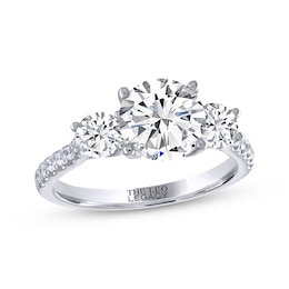 THE LEO Legacy Lab-Grown Diamond Three-Stone Engagement Ring 2-3/4 ct tw 14K White Gold