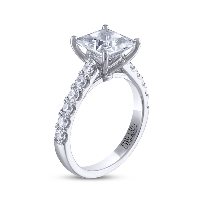 THE LEO Legacy Lab-Created Diamond Princess-Cut Engagement Ring 3-1/2 ct tw 14K White Gold