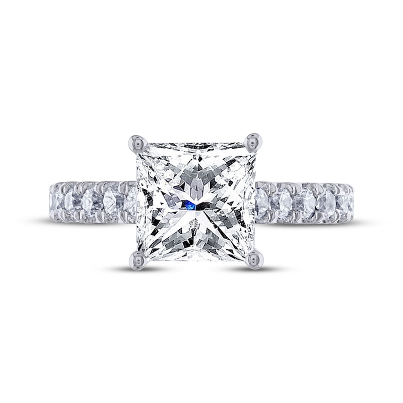 THE LEO Legacy Lab-Created Diamond Princess-Cut Engagement Ring 3-1/2 ct tw 14K White Gold