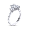 Thumbnail Image 1 of THE LEO Legacy Lab-Created Diamond Emerald-Cut Three-Stone Engagement Ring 2-3/4 ct tw 14K White Gold