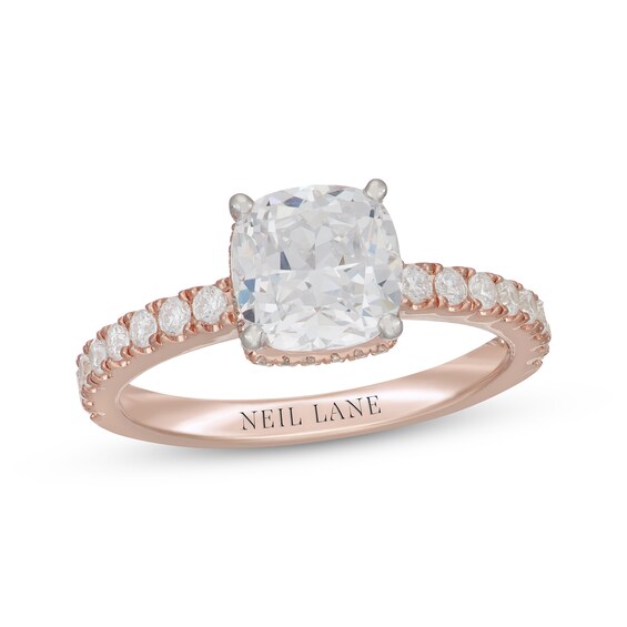 Neil Lane Cushion-Cut Diamond Engagement Ring 2-1/3 ct tw 14K Rose Gold