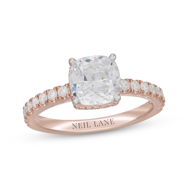 Main Image 1 of Neil Lane Cushion-Cut Diamond Engagement Ring 2-1/3 ct tw 14K Rose Gold