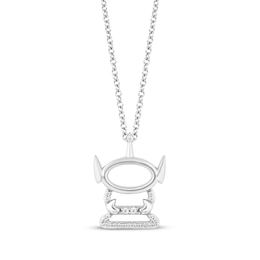 Disney Treasures Toy Story Diamond Alien Necklace 1/15 ct tw Sterling Silver 19&quot;