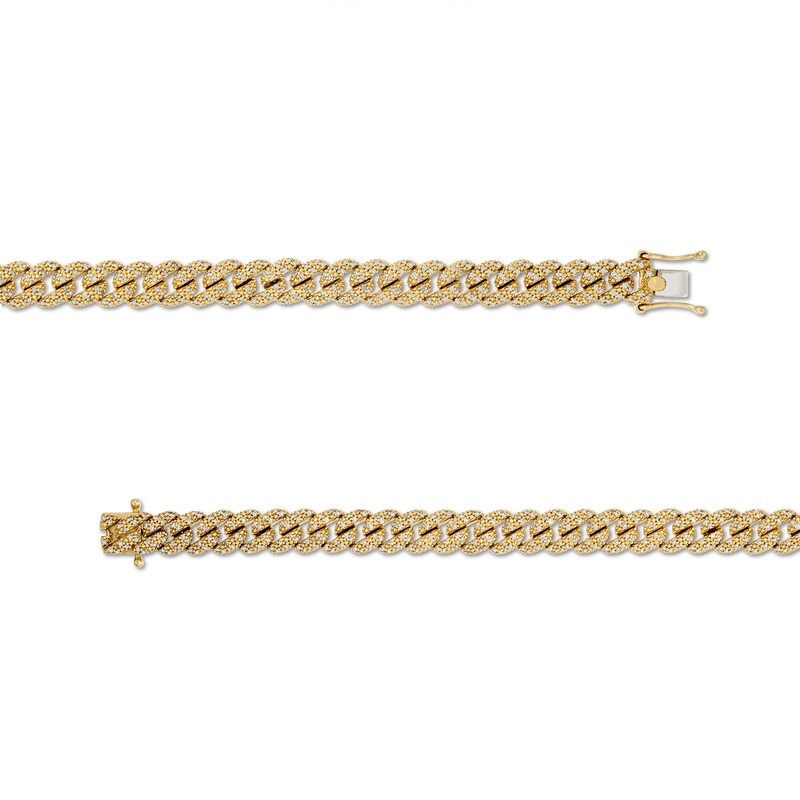 Diamond Curb Chain Bracelet 1-1/5 ct tw 14K Yellow Gold 7”