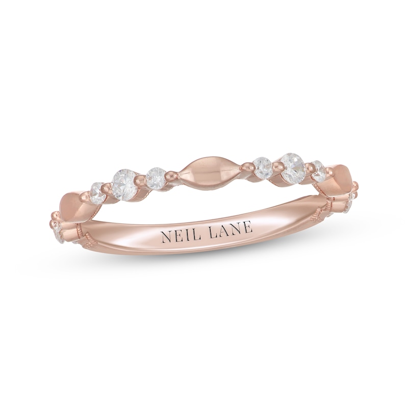 Main Image 1 of Neil Lane Diamond Wedding Band 1/3 ct tw Round-cut 14K Rose Gold