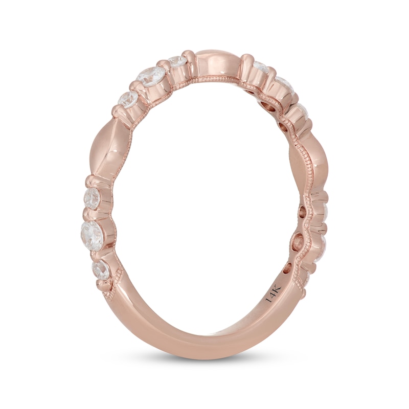 Main Image 2 of Neil Lane Diamond Wedding Band 1/3 ct tw Round-cut 14K Rose Gold