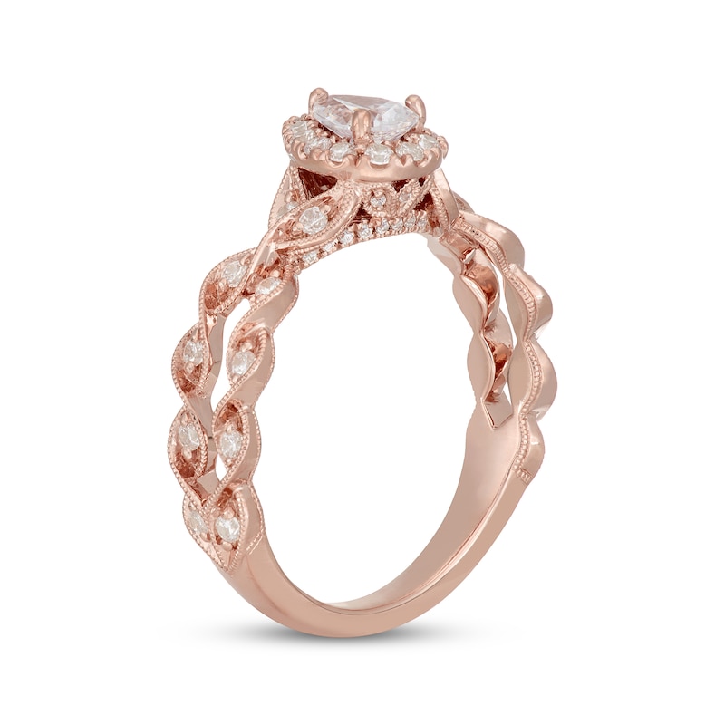 Neil Lane Pear-Shaped Diamond Engagement Ring 5/8 ct tw 14K Rose Gold