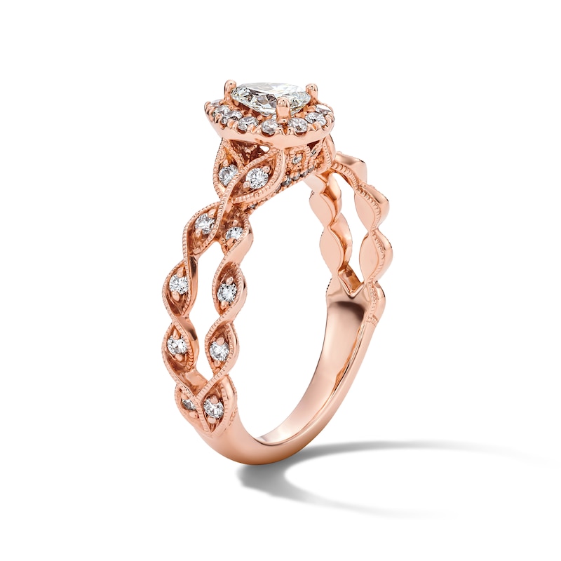 Main Image 3 of Neil Lane Pear-Shaped Diamond Engagement Ring 5/8 ct tw 14K Rose Gold