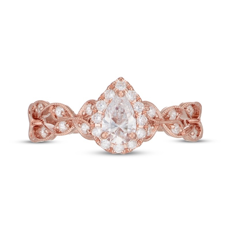 Main Image 3 of Neil Lane Pear-Shaped Diamond Engagement Ring 5/8 ct tw 14K Rose Gold