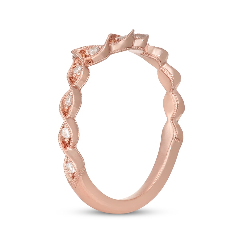 Main Image 2 of Neil Lane Diamond Wedding Band 1/8 ct tw Round-cut 14K Rose Gold