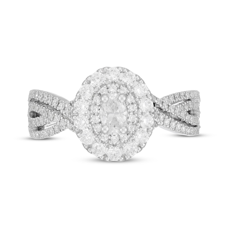 Main Image 3 of Neil Lane Oval-Cut Diamond Engagement Ring 1 ct tw 14K White Gold