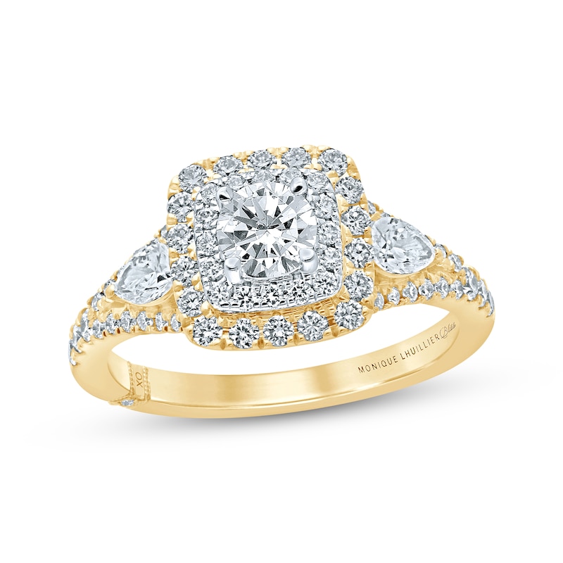 Monique Lhuillier Bliss Diamond Engagement Ring 1-1/6 ct tw 18K Two-Tone Gold