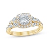 Thumbnail Image 0 of Monique Lhuillier Bliss Princess-Cut Diamond Engagement Ring 1-1/6 ct tw 18K Two-Tone Gold