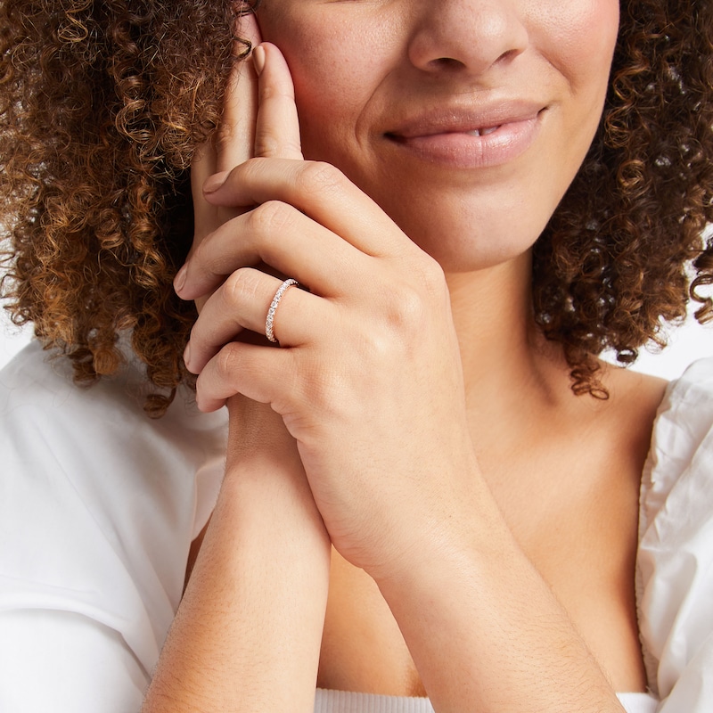 Main Image 4 of Neil Lane Round-Cut Diamond Wedding Band 5/8 ct tw 14K Rose Gold