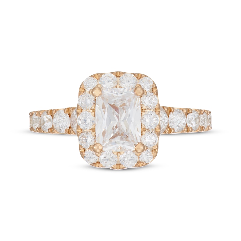 Neil Lane Radiant-Cut Diamond Engagement Ring 2 1/4 ct tw 14K Yellow ...
