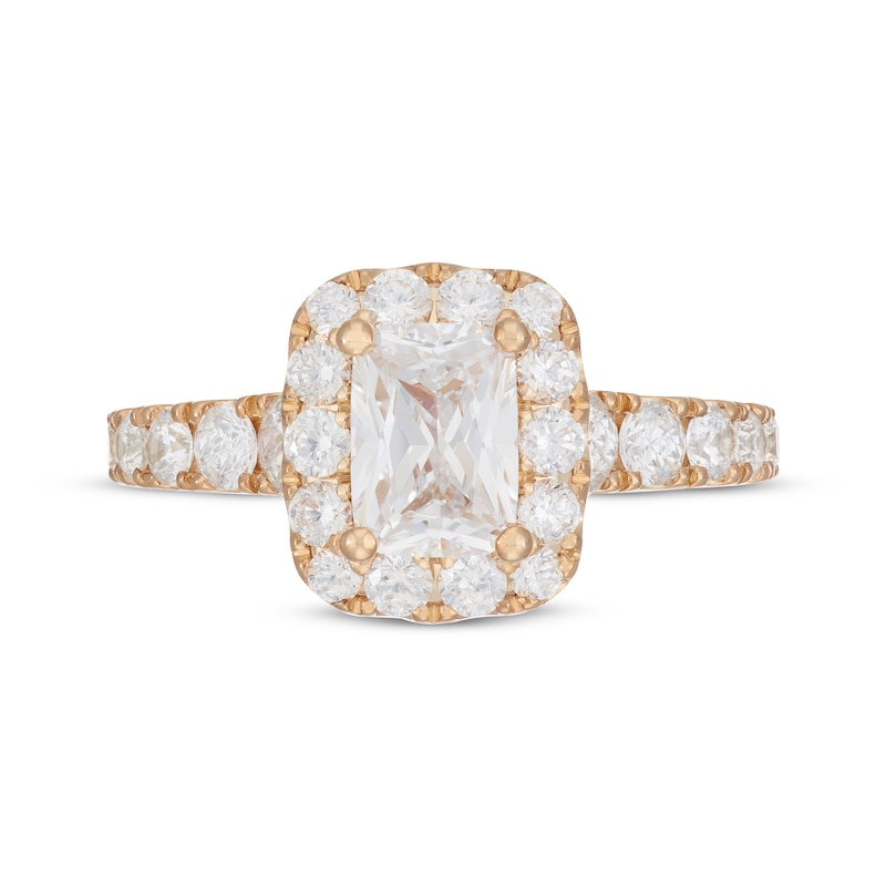 Main Image 3 of Neil Lane Radiant-Cut Diamond Engagement Ring 2 1/4 ct tw 14K Yellow Gold
