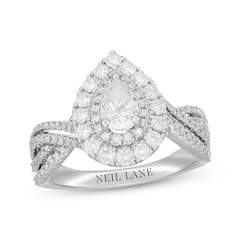 Neil Lane PearShaped Diamond Engagement Ring 11/2 ct tw 14K White