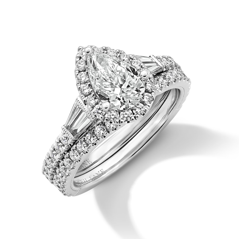 Main Image 1 of Neil Lane Pear-Shaped Diamond Frame Bridal Set 1-7/8 ct tw 14K White Gold