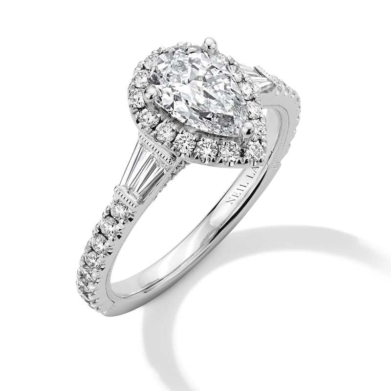 Main Image 4 of Neil Lane Pear-Shaped Diamond Engagement Ring 1-5/8 ct tw 14K White Gold