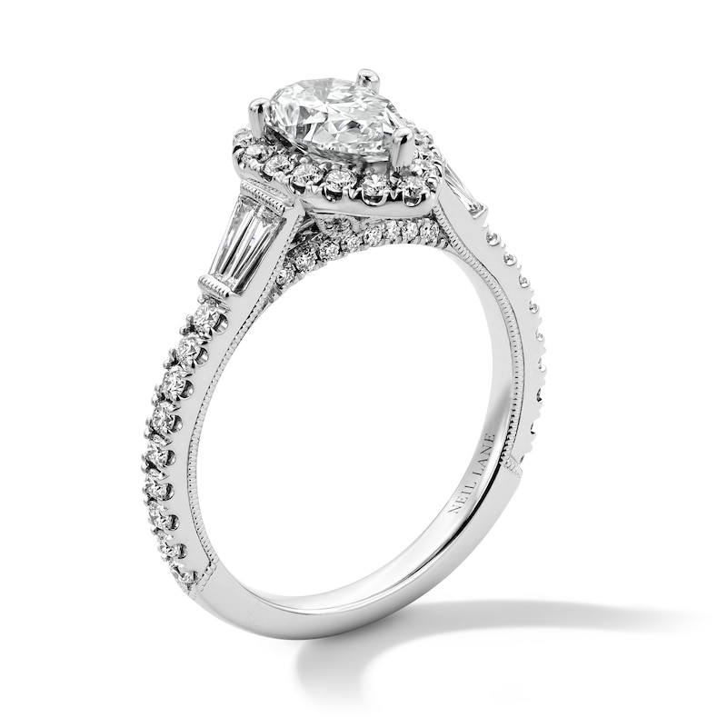 Main Image 5 of Neil Lane Pear-Shaped Diamond Engagement Ring 1-5/8 ct tw 14K White Gold