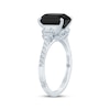 Thumbnail Image 2 of Monique Lhuillier Bliss Emerald-Cut Black & White Diamond Engagement Ring 4-1/3 ct tw 14K White Gold