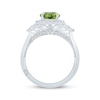 Monique Lhuillier Bliss Pear-Shaped Peridot & Diamond Frame Engagement Ring 1/2 ct tw 14K White Gold