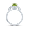 Thumbnail Image 2 of Monique Lhuillier Bliss Oval-Cut Peridot & Diamond Halo Engagement Ring 1/2 ct tw 14K White Gold