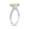 Thumbnail Image 2 of Monique Lhuillier Bliss Oval-Cut Yellow Quartz & Diamond Engagement Ring 1/3 ct tw 14K White Gold