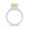 Thumbnail Image 3 of Monique Lhuillier Bliss Oval-Cut Yellow Quartz & Diamond Engagement Ring 1/3 ct tw 14K White Gold