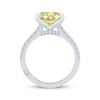 Thumbnail Image 2 of Monique Lhuillier Bliss Oval-Cut Yellow Quartz & Diamond Engagement Ring 1/3 ct tw 14K White Gold