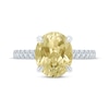 Thumbnail Image 4 of Monique Lhuillier Bliss Oval-Cut Yellow Quartz & Diamond Engagement Ring 1/3 ct tw 14K White Gold