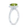 Thumbnail Image 2 of Monique Lhuillier Bliss Square Emerald-Cut Peridot & Diamond Engagement Ring 1/2 ct tw 14K White Gold