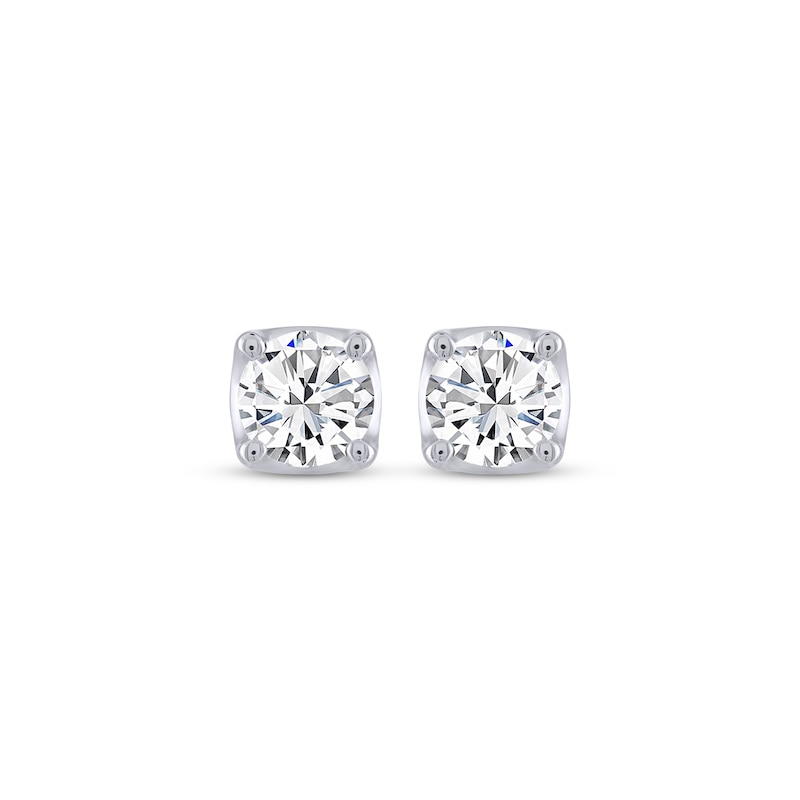 Main Image 2 of THE LEO Legacy Lab-Grown Diamond Round-Cut Solitaire Stud Earrings 1-1/2 ct tw 14K White Gold (F/VS2)