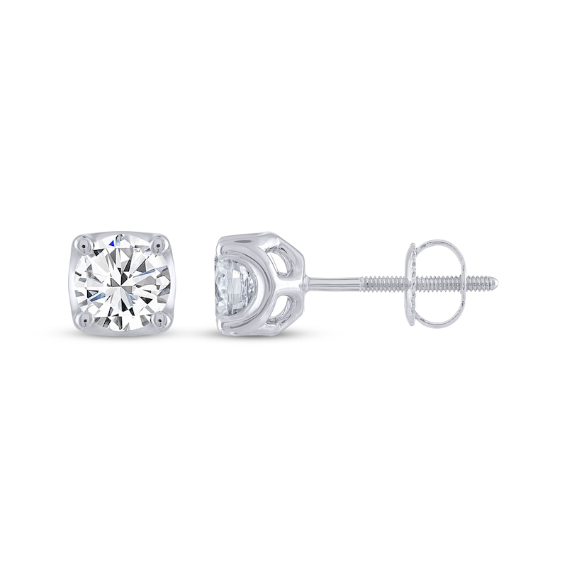 THE LEO Legacy Lab-Created Diamond Round-Cut Solitaire Stud Earrings 1-1/2 ct tw 14K White Gold (F/VS2)