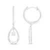 Thumbnail Image 1 of Unstoppable Love Diamond Huggie Hoop Teardrop Dangle Earrings 1/5 ct tw Sterling Silver
