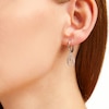 Thumbnail Image 3 of Unstoppable Love Diamond Huggie Hoop Teardrop Dangle Earrings 1/5 ct tw Sterling Silver