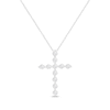 Thumbnail Image 1 of Diamond Cross Necklace 1/3 ct tw Sterling Silver 19"
