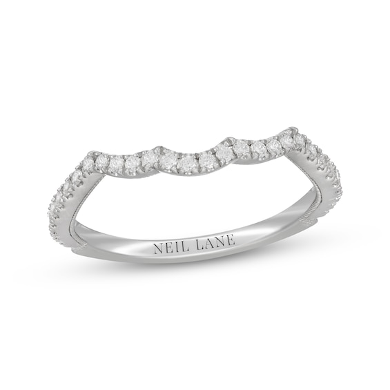 Neil Lane Diamond Contoured Wedding Band 1/4 ct tw 14K White Gold