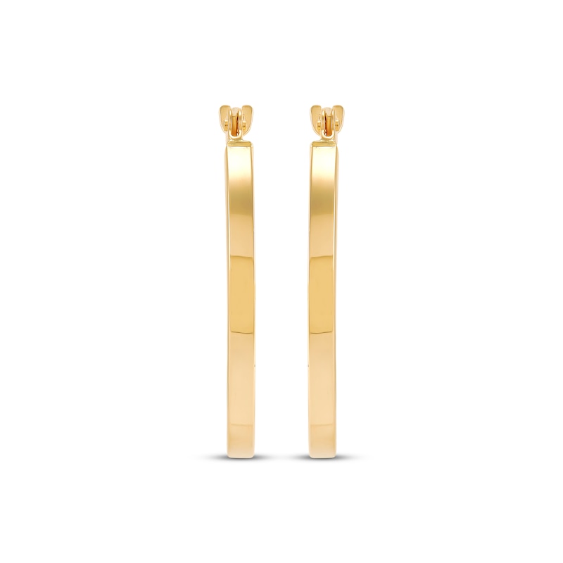 Main Image 2 of Square-Edge Hoop Earrings 14K Yellow Gold 20mm
