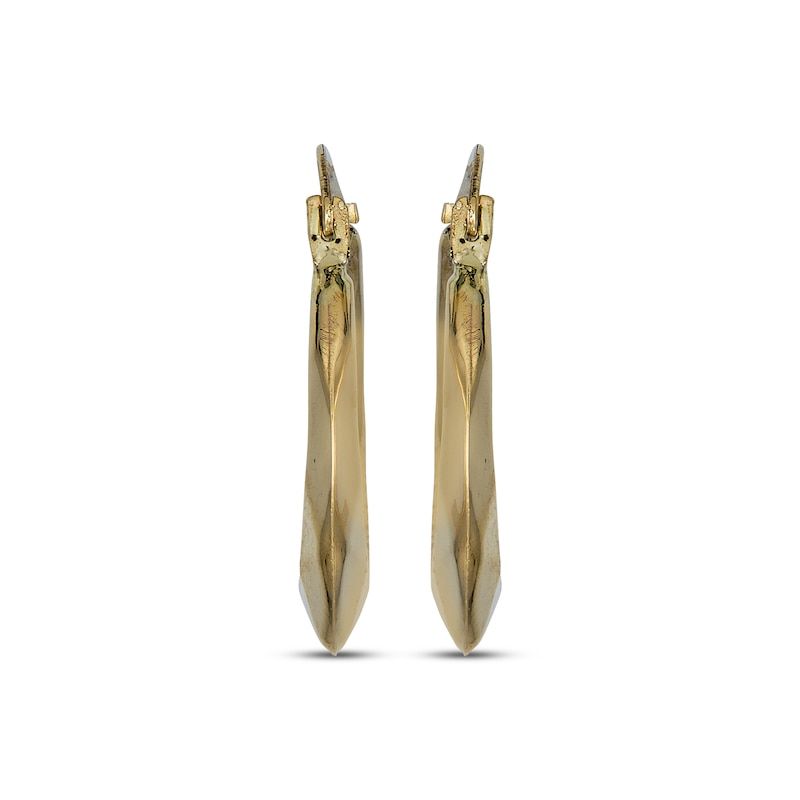Main Image 2 of Hollow Knife-Edge Hoop Earrings 14K Yellow Gold 19.5mm