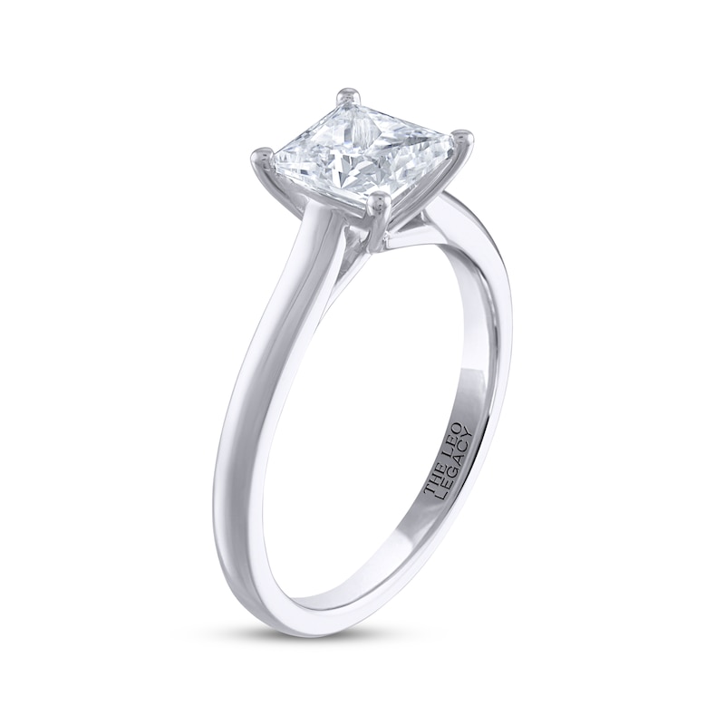 THE LEO Legacy Lab-Created Diamond Princess-Cut Solitaire Engagement Ring 1-1/2 ct tw 14K White Gold