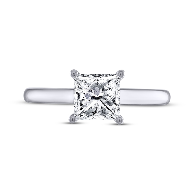 THE LEO Legacy Lab-Created Diamond Princess-Cut Solitaire Engagement Ring 1-1/2 ct tw 14K White Gold