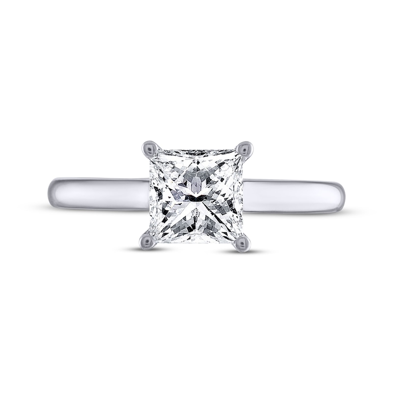 Main Image 3 of THE LEO Legacy Lab-Grown Diamond Princess-Cut Solitaire Engagement Ring 1-1/2 ct tw 14K White Gold