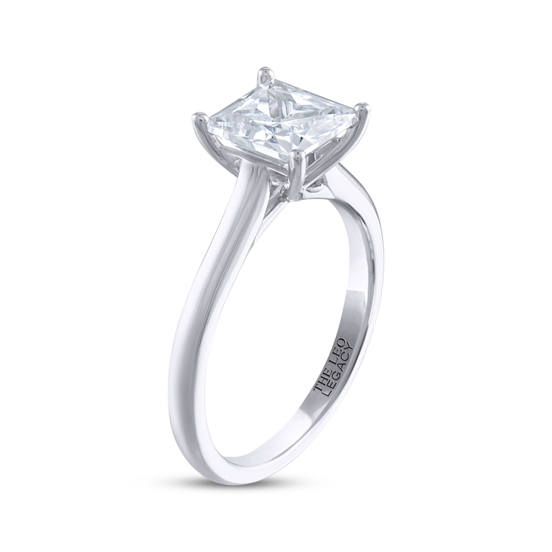 Main Image 2 of THE LEO Legacy Lab-Grown Diamond Princess-Cut Solitaire Engagement Ring 2 ct tw 14K White Gold