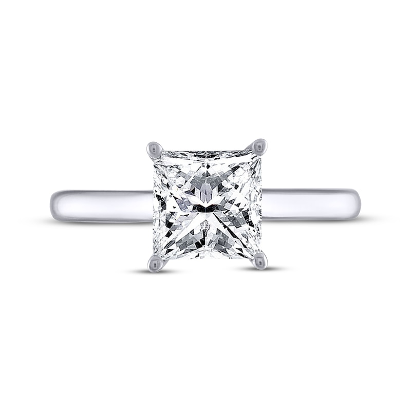 THE LEO Legacy Lab-Created Diamond Princess-Cut Solitaire Engagement Ring 2 ct tw 14K White Gold